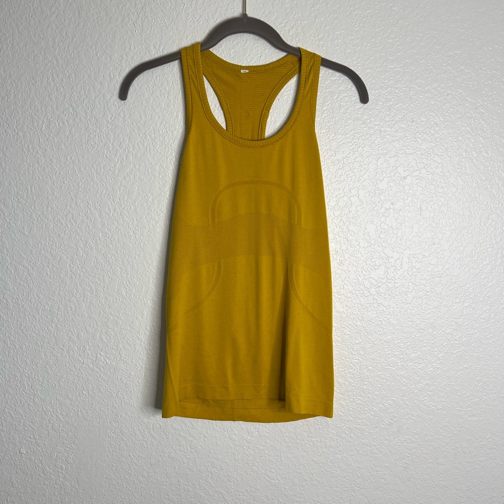 Lululemon Yellow Racerback Tank Top Size Small